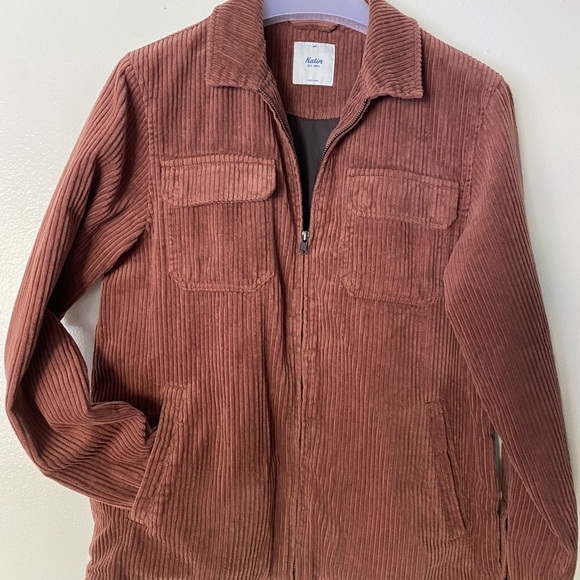 Katin Rust colored full zip Corduroy Jacket - Picture 2 of 4